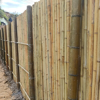 Gelombang pagar bambu alami tahan air dan tahan lama untuk taman dan lansekap