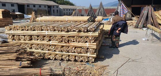 Eco Friendly Dekoratif Raw Bambu Pol Dia.0.8cm x 100cm Panjang