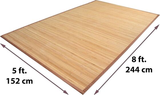Karpet lantai bambu buatan tangan dengan campuran poliester tahan lama dan desain tenunan datar untuk ruang tamu dan pintu masuk