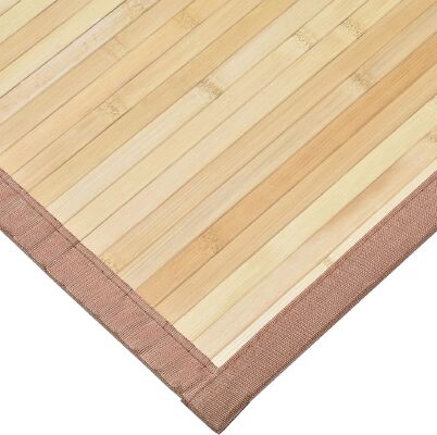Karpet lantai bambu buatan tangan dengan campuran poliester tahan lama dan desain tenunan datar untuk ruang tamu dan pintu masuk