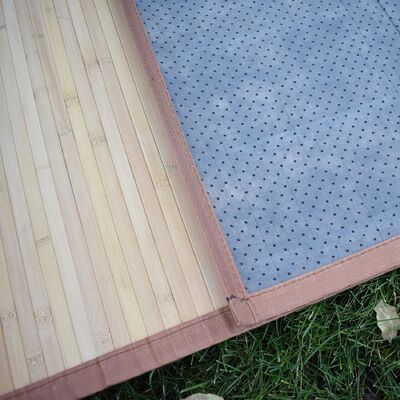 Karpet lantai bambu buatan tangan dengan campuran poliester tahan lama dan desain tenunan datar untuk ruang tamu dan pintu masuk