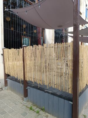 Gulungan Layar Privasi Bilah Pagar Bambu Terpisah Tahan Lama untuk Lansekap Luar Ruangan dan Dekorasi Teras