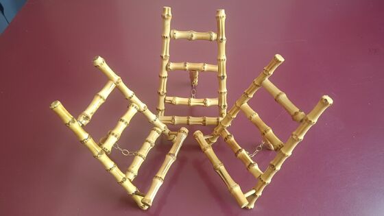 Dudukan Bambu Portabel & Hemat Ruang dengan Kompatibilitas Universal 3-in-1 dan Sudut Pandang yang Dapat Disesuaikan untuk Ponsel dan Tablet